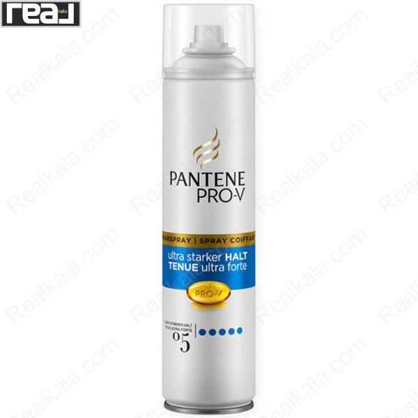 اسپری مو پنتن Ultra Strong Hold 05 حجم 250ml مناسب برای حفظ حالت مو و تثبیت استایل در طول روز