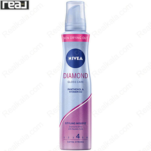 موس حالت دهنده و درخشان کننده مو نیوا مدل دیاموند گلاس Nivea Hair Styling Diamond Gloss Spray 150ml
