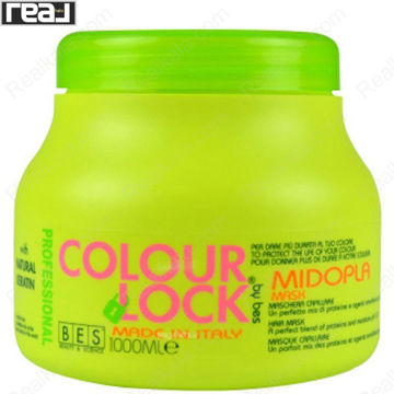 ماسک مو Bes Colour Lock Midopla 1000ml مناسب موهای رنگ‌شده
