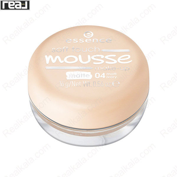 کرم پودر موس Essence Soft Touch Mousse Make-Up شماره 04 Matt Ivory با بافت مخملی سبک و جلوه مات