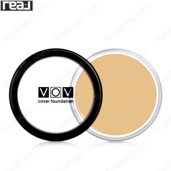کرم پودر کاسه ای وو اصل شماره 2 VOV Cover Foundation Natural Beige
