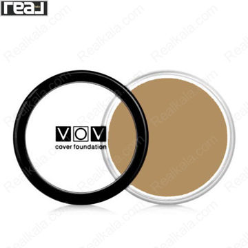 کرم پودر کاسه ای وو اصل شماره 4 VOV Cover Foundation Dark Beige