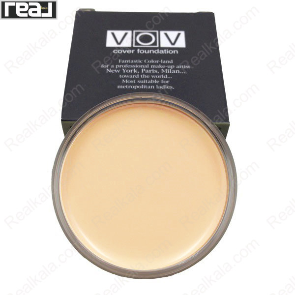 کرم پودر کاسه ای وو اصل شماره 12 VOV Cover Foundation Cream Beige
