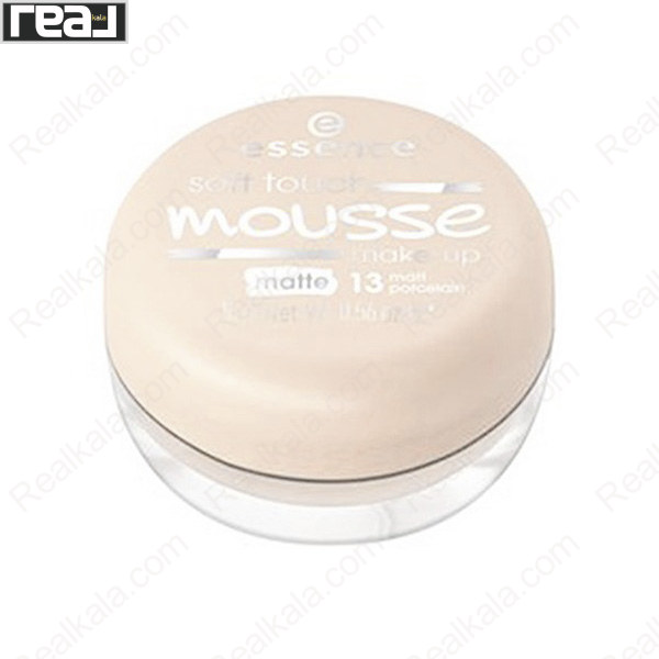 کرم پودر موس Essence Soft Touch Mousse Make-Up شماره 13 Matt Porcelain با پوشش مات مخملی و بافت سبک