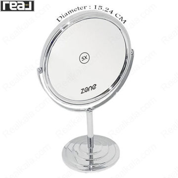 آینه آرایشی رومیزی زد وان Z.ONE مدل Z-857 با بزرگنمایی 5X و قطر 15.24 سانتی‌متر