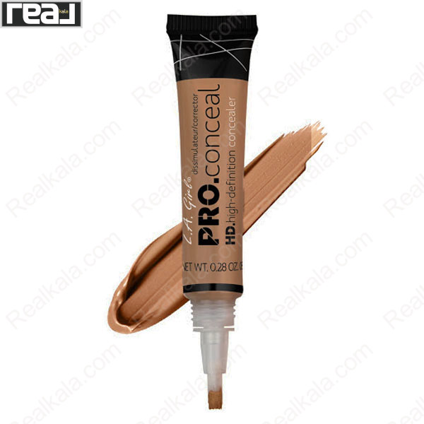 کانسیلر ال ای گرل PRO.Conceal HD High Definition مدل GC983 Fawn با اپلیکاتور براشی و رنگ قهوه‌ای گرم