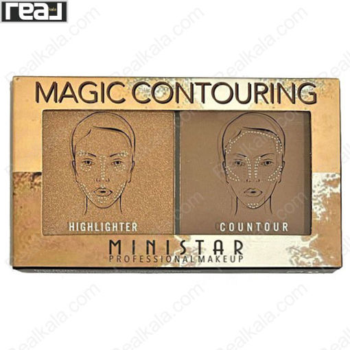 پالت کانتور هایلایتر مینی استار شماره 106 Ministar Magic Contouring Professional Makeup