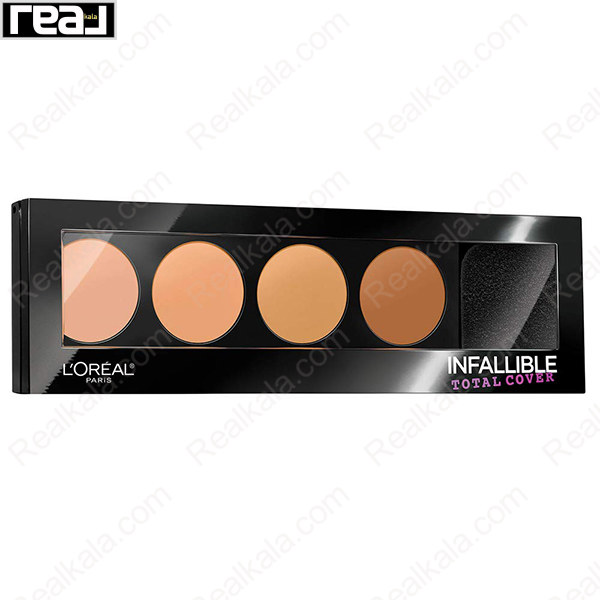 بسته بندی پالت کانسیلر و کانتور لورال Total Cover Concealing & Contour Kit 220
