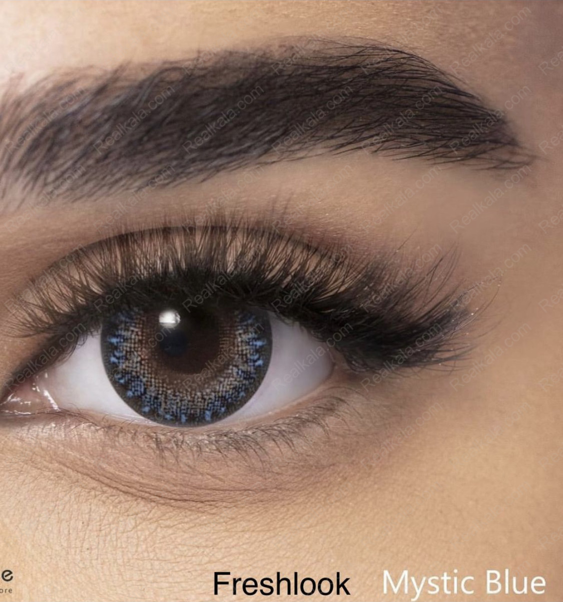 تصویر  لنز رنگی روزانه فرشلوک مدل میستیک بلو (آبی) FreshLook One-Day Color Contact Lens Mystic Blue