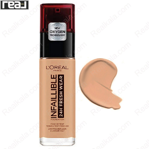 تصویر  کرم پودر اینفالیبل 24 ساعته لورال شماره 320 LOreal Infallible 24H Fresh Wear Foundation Toffee