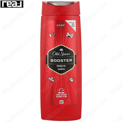 شاور ژل و شامپو دو در یک الد اسپایس بوستر Old Spice Booster Shower Gel & Shampoo 400ml
