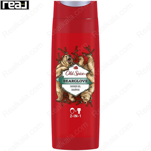 شاور ژل و شامپو دو در یک الد اسپایس بیرگلاو Old Spice Bearglove Shower Gel & Shampoo 400ml
