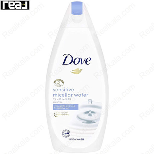 شامپو بدن داو مدل میسلار واتر مناسب پوست حساس Dove Body Wash Sensitive Skin Micellar Water 500ml