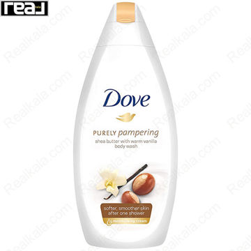 تصویر  شامپو بدن داو حاوی شی باتر با رایحه وانیل Dove Body Wash Shea Butter & Warm Vanilla 500ml