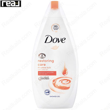 تصویر  شاور ژل حمام داو مناسب پوست خیلی خشک Dove Shower Gel Restoring Care 500ml