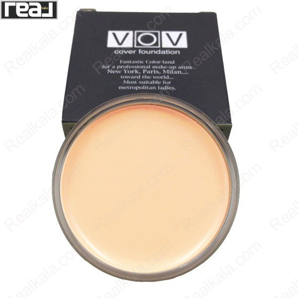 کرم پودر کاسه ای وو اصل شماره 19 VOV Cover Foundation Nude Beige