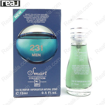 بطری اسمارت کالکشن کد 231 با تصویر عطر آکوا بولگاری پور هوم مردانه روی جعبه