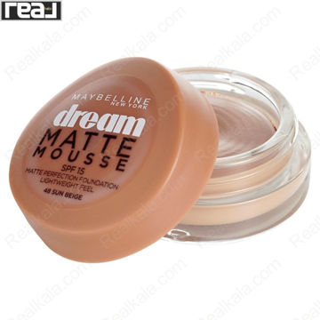 تصویر  کرم پودر دریم مت موس میبلین حاوی ضد آفتاب شماره 48 Maybelline Dream Matte Mousse