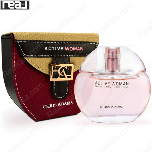 عطر زنانه کریس آدامز اکتیو وومن به همراه کیف پارچه‌ای و چرمی شیک و اختصاصی
