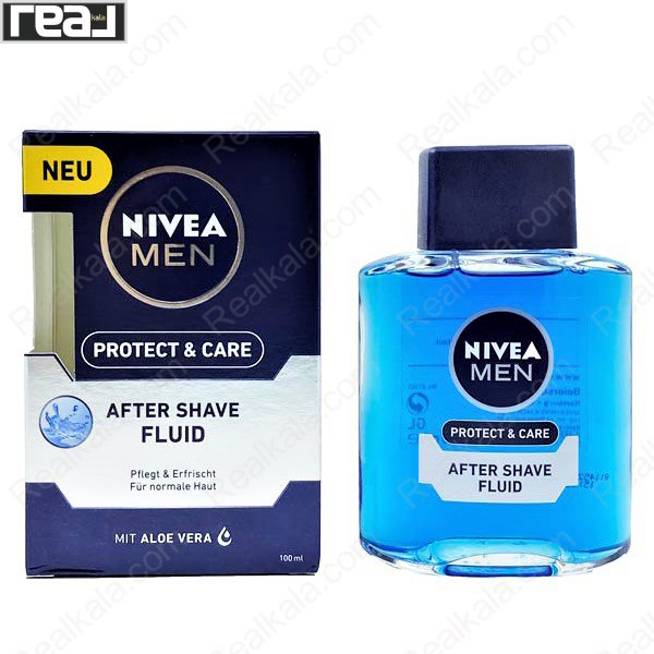 تصویر  افتر شیو مایع مردانه نیوا مراقبت کننده با آلوئه ورا Nivea Men After Shave Fluid With Aloe Vera