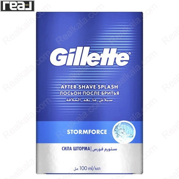 جعبه افتر شیو مردانه ژیلت Stormforce مدل Splash