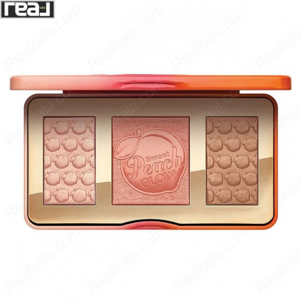 پالت هایلایتر و رژگونه تو فیسد مدل Sweet Peach Glow
