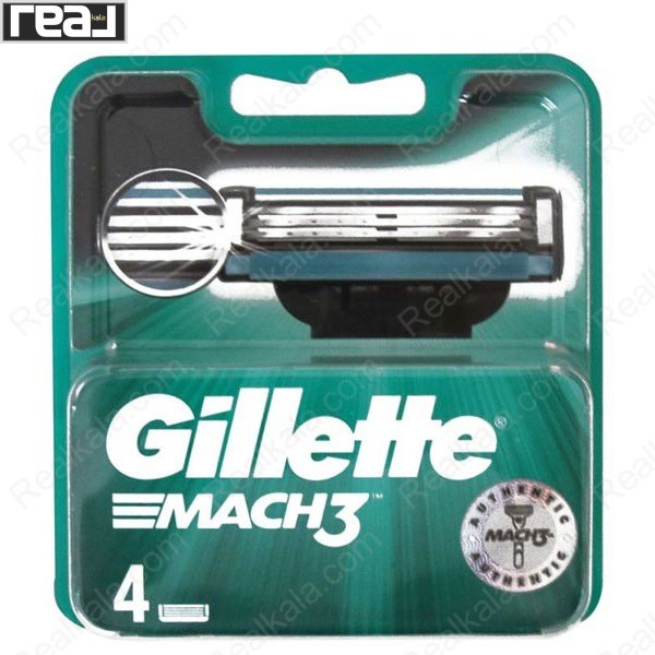 یدک تیغ اصلاح Gillette Mach3 با 3 تیغه بسته 4 عددی