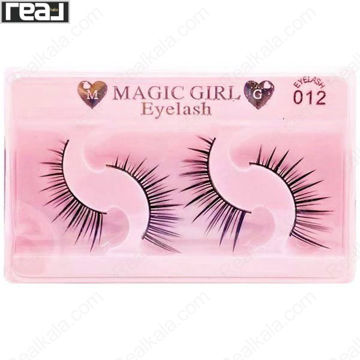 تصویر  مژه نیمه دو جفتی مجیک گرل شماره 012 Magic Girl Half Artificial Eyelashes