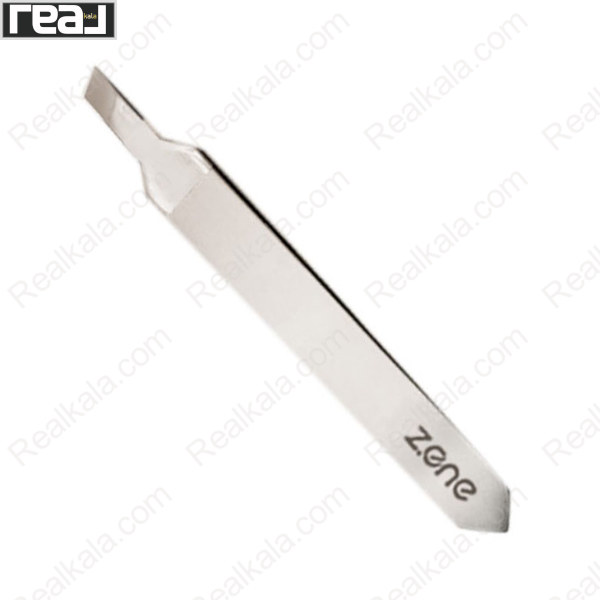 موچین ابرو استیل زد وان مدل Z-114 با نوک زاویه‌دار حرفه‌ای