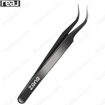 پنس سرکج اکستنشن مژه زد وان مدل Z-111 با نوک ظریف و زاویه‌دار