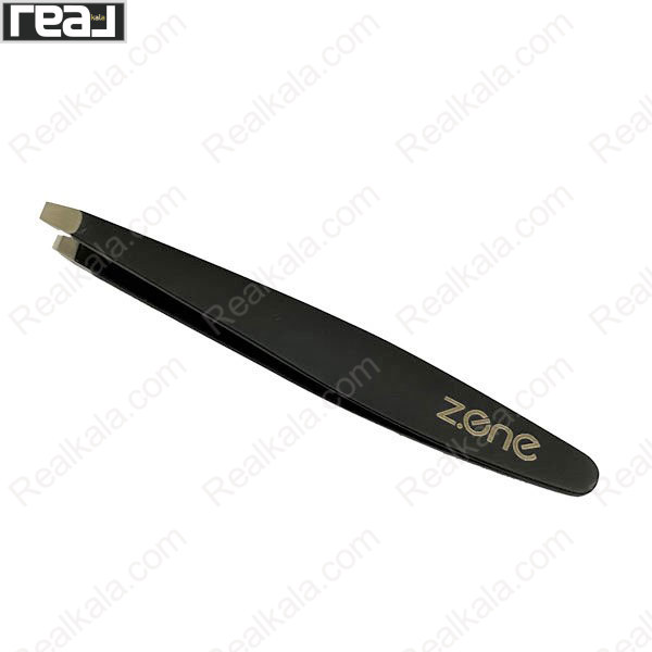 موچین ابرو استیل مشکی زد وان مدل Z-108 با نوک زاویه‌دار