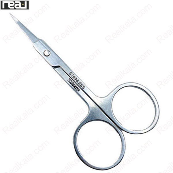 قیچی اصلاح ابرو سر کج زد وان مدل Z-201 با لبه انحنادار استیل و مناسب فرم‌دهی دقیق ابرو