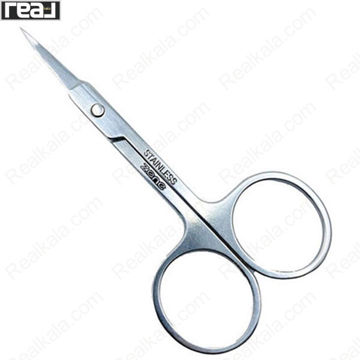 قیچی اصلاح ابرو سر کج زد وان مدل Z-201 با لبه انحنادار استیل و مناسب فرم‌دهی دقیق ابرو