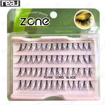مژه مصنوعی تکی زد وان مدل FLARE LONG BLACK با تارهای بلند و مشکی طبیعی