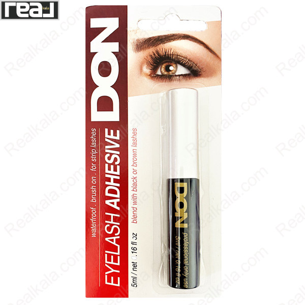 چسب مژه ضد آب دان مدل Black با اپلیکاتور قلمی مناسب مژه مصنوعی نواری و آرایش چشم تیره