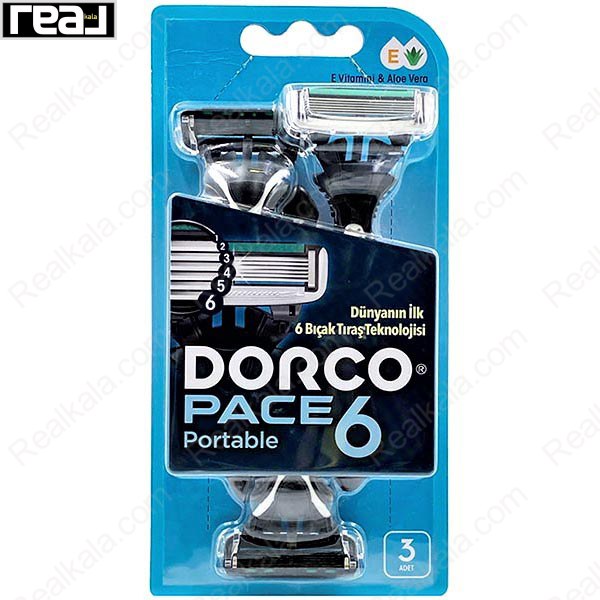 خودتراش دورکو Pace 6 Portable با 6 تیغه و بسته 3 عددی