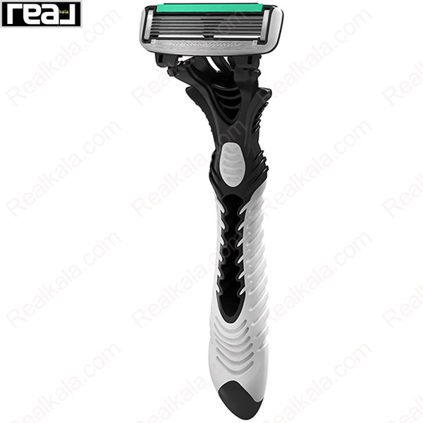 خودتراش Dorco Pace 6 Portable با دسته مشکی و سفید و سری 6 تیغه