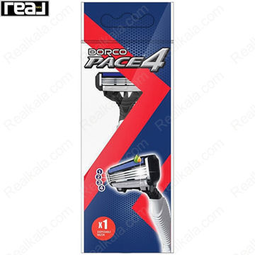 تصویر  خود تراش دورکو مدل پفکی مردانه 4 لبه بسته 1 عددی Dorco Pace 4 X1 Disposable Razor