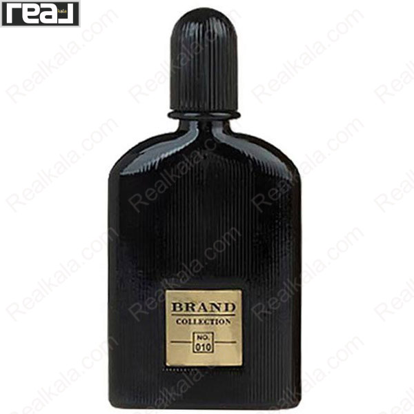 ادکلن برند کالکشن کد 010 تام فورد بلک ارکید مردانه با شیشه مشکی لوکس و طراحی کلاسیک