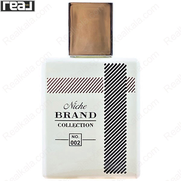 ادکلن برند کالکشن کد 002 باربری لندن زنانه با طراحی شیشه‌ی مستطیلی و طرح چهارخانه