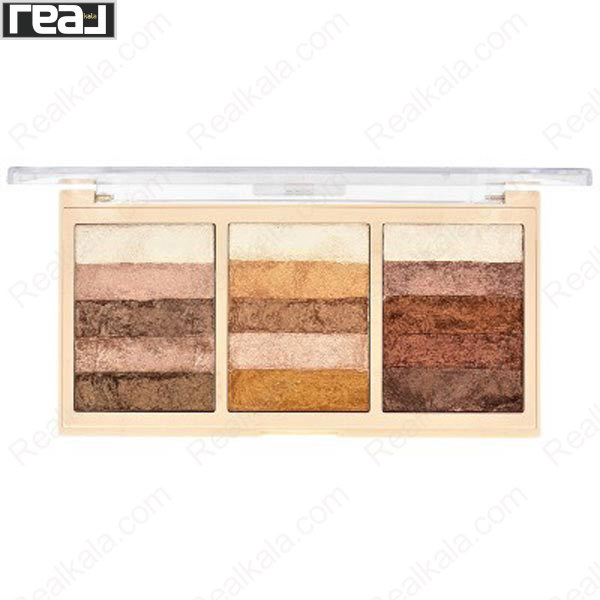 رنگ بندی پالت سایه و هایلایتر Revolution Shimmer Brick