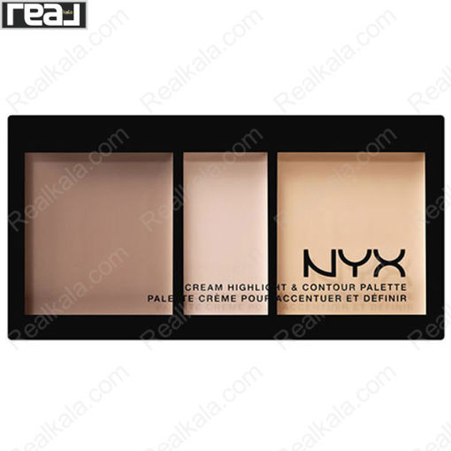 پالت هایلایتر و کانتور نیکس شماره 01 Cream Highlight And Contour Palette