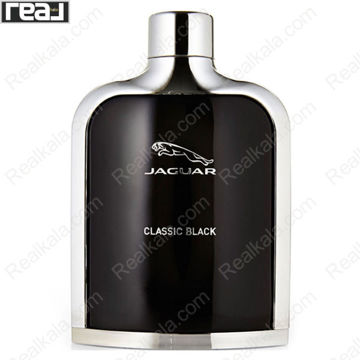 عطر مردانه جگوار کلاسیک بلک با بسته‌بندی مشکی و نقره‌ای