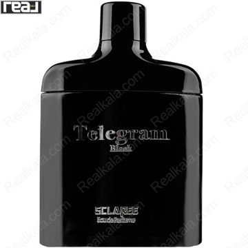 بطری ادو پرفیوم مردانه Telegram Black اسکلاره با طراحی مشکی براق