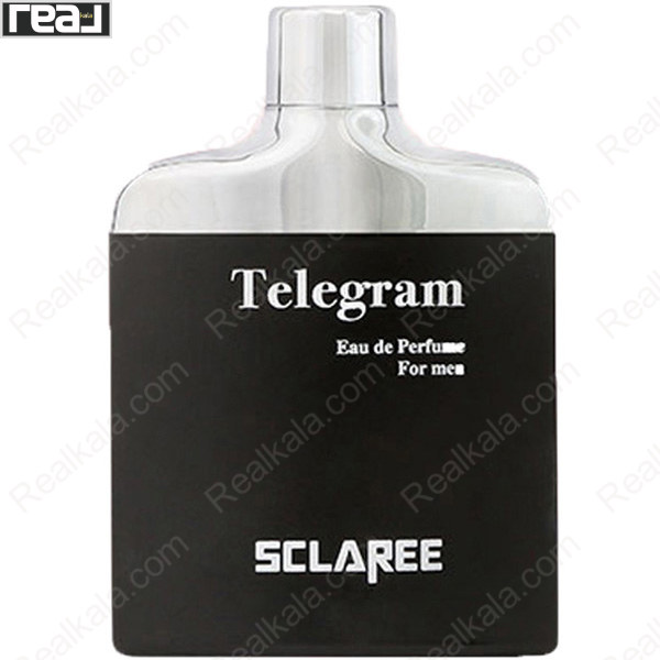 بطری ادو پرفیوم مردانه اسکلاره Telegram با طراحی مشکی کلاسیک