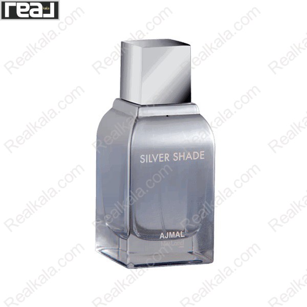 بطری ادکلن مردانه Ajmal Silver Shade با طراحی نقره‌ای