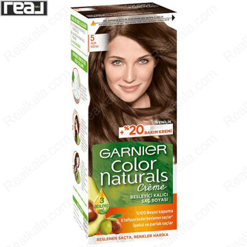 کیت رنگ موی گارنیر Color Naturals شماره 5 قهوه‌ای روشن