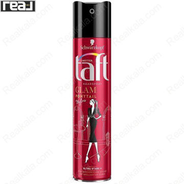اسپری حالت دهنده مو شوارتسکف Taft Glam Ponytail Styler با فیکس Level 4 مخصوص مدل دم‌اسبی و موهای صاف
