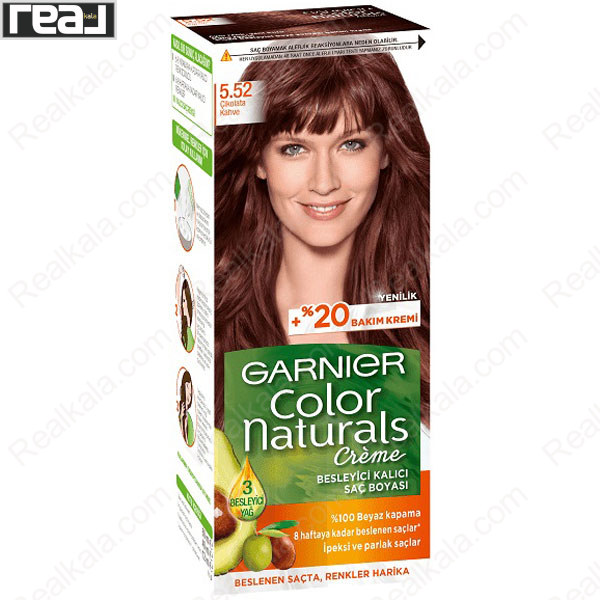 کیت رنگ موی گارنیر Color Naturals شماره 5.52 ماهاگونی اینتنس