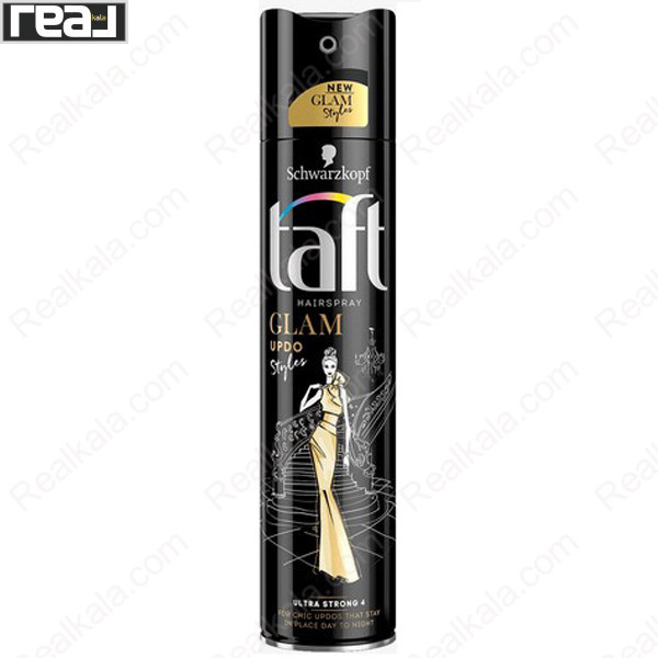 اسپری حالت دهنده مو شوارتسکف Taft Glam Updo Styler با فیکس Level 4 مخصوص شینیون و مدل‌های بالای جمع شده